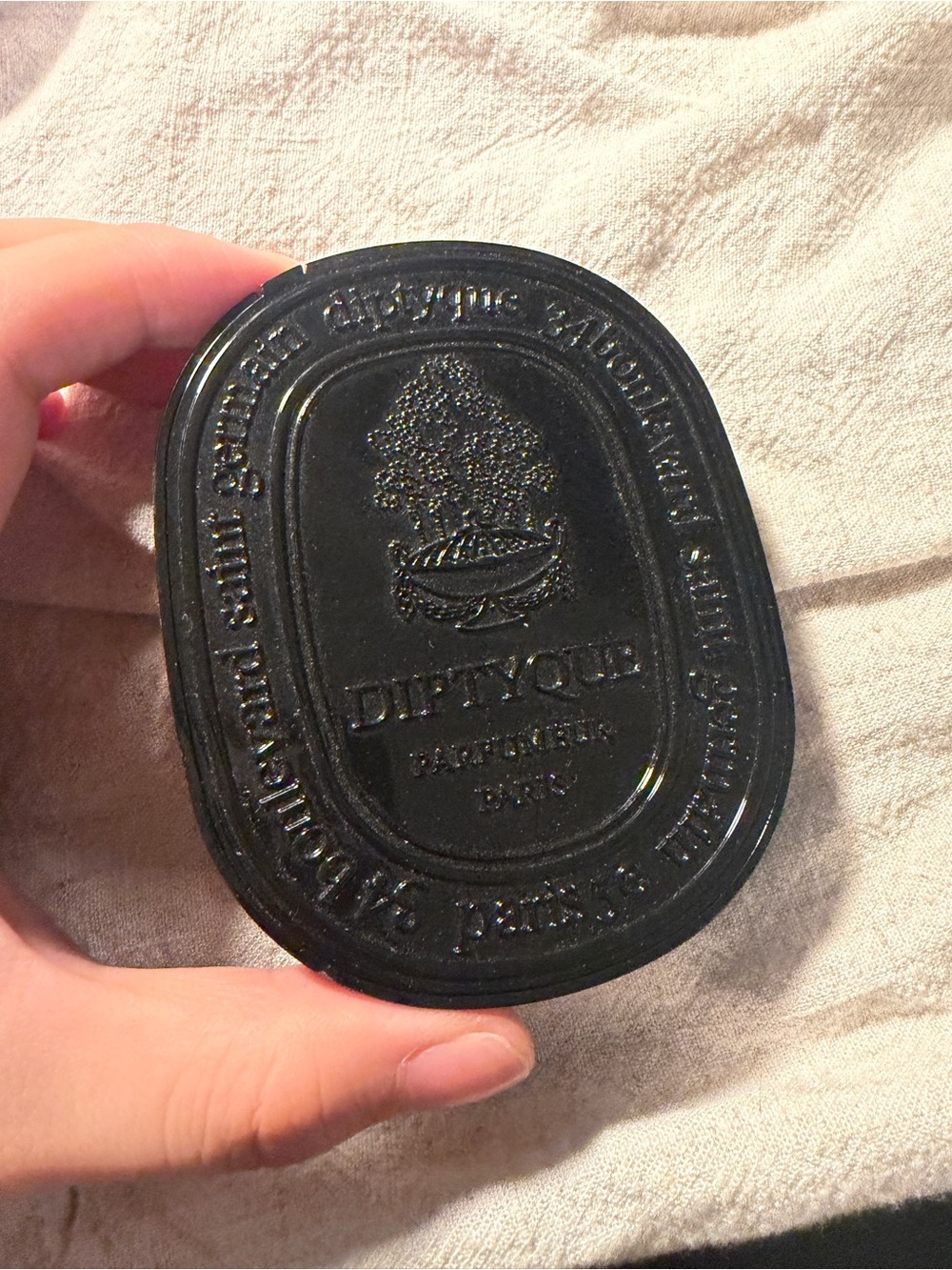 diptyque Black Oval Solid Fragrance Compact